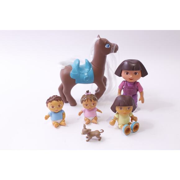 Fisher-Price Dora the Explorer PVC Figure Lot, Ginger Pony, Twins~ 250929-WH 767 - Picture 1 of 2